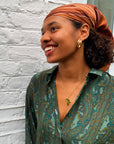 JASMINE COE Earth with Honeybees Silk Scarf