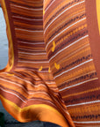 JASMINE COE Earth with Honeybees Silk Scarf
