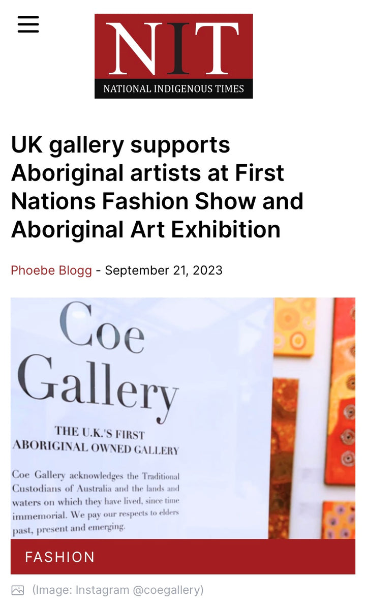 NIT National Indigenous Times - Coe Gallery Art Exhibition