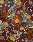 DANNY POSSUM TJAMPITJINPA Bushfire Dreaming