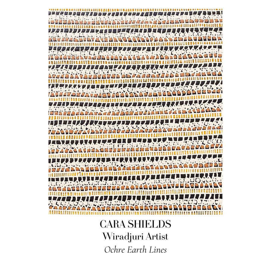 CARA SHIELDS Ochre Earth Lines Postcard