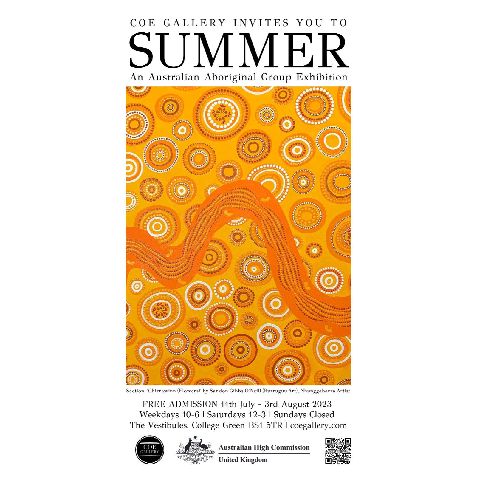 SUMMER EXHIBITION Poster Coe Gallery